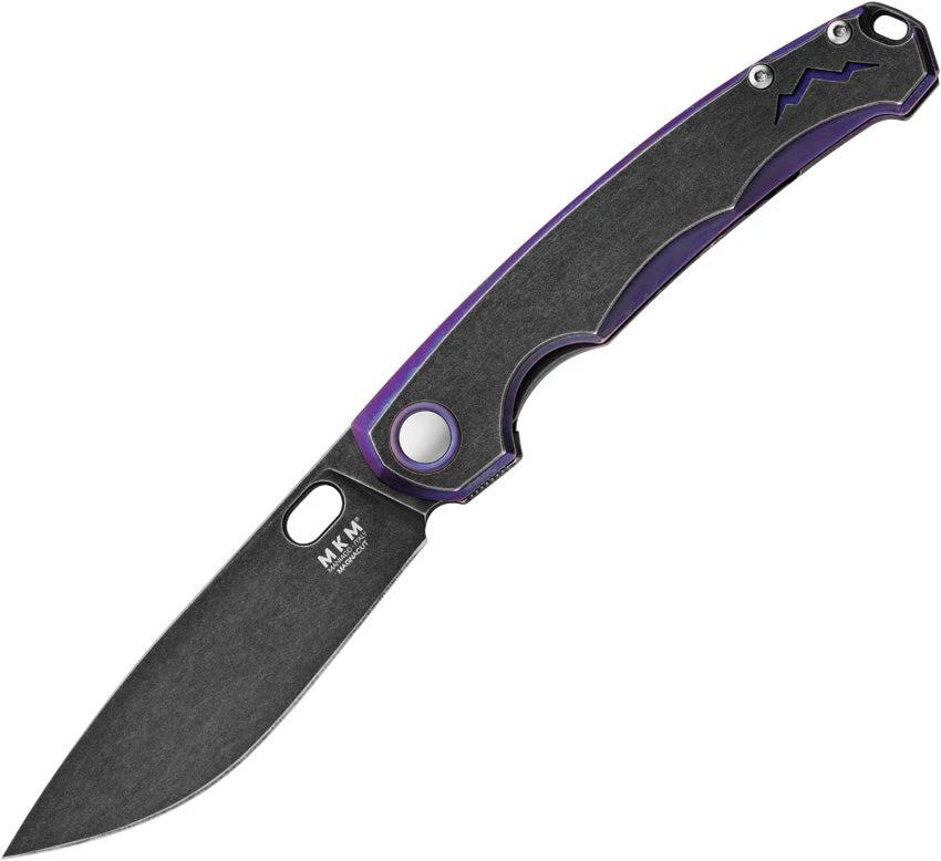 MKM Eclipse Framelock Knife MagnaCut Purple Titanium Handle EDC Enthusiasts Elite by MKM-Maniago Knife Makers