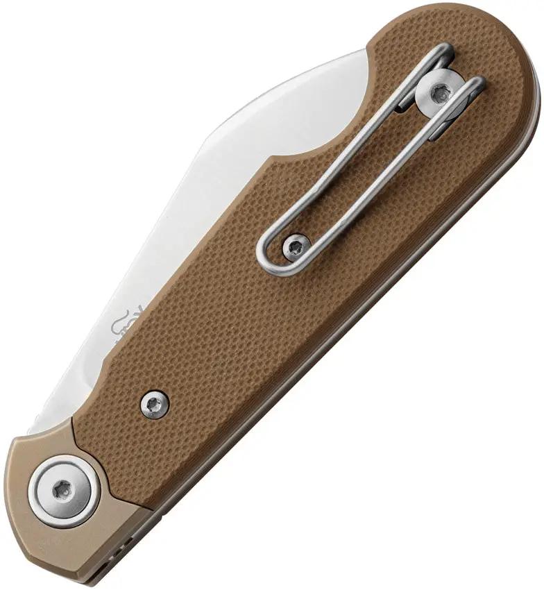 MKM Maniago Jaques Folder MagnaCut Wharncliffe EDC Knife - Earth Brown G10 Handle With Titanium Bolsters by MKM-Maniago Knife Makers