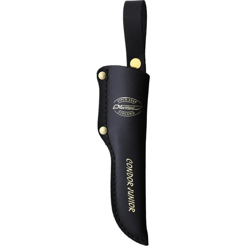 Marttiini Condor Junior Knife With Rounded Tip 3.13in Satin Blade Rubber Handle Leather Sheath For Young Outdoorsmen by Marttiini
