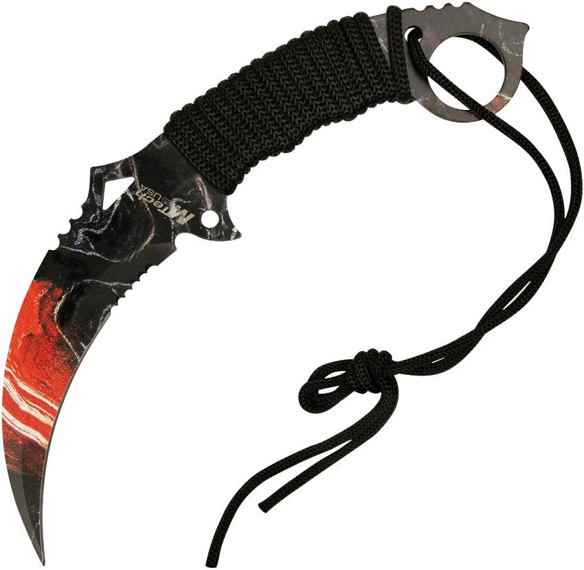 Mtech Karambit Fixed Blade Red MT-20-76GLX by Mtech