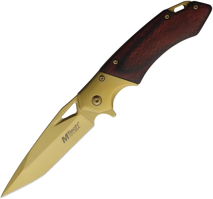 Mtech Linerlock A/O Wood MT-A2019GD by Mtech
