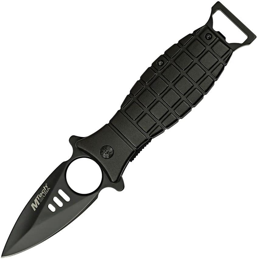 MTech Grenade Linerlock A/O Black MT-A588BK by MTech