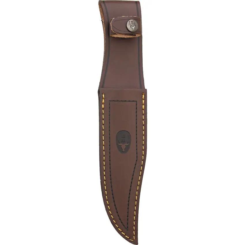 Muela Gredos 16 Fixed Blade Knife - Red Stag Antler Handle Six And One Quarter Inch Blade 440A Clip Point for Hunters by Muela