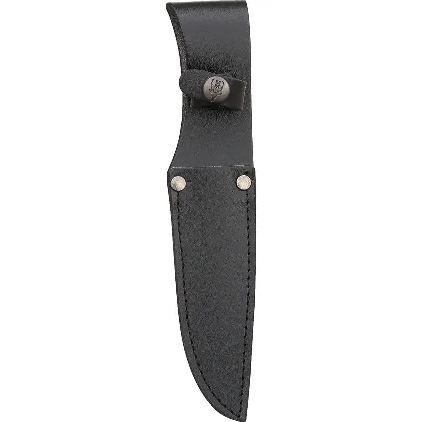 Muela Fixed Blade Knife Small Hunter 43459 Sawback 420A Stainless Kraton Handle Belt Sheath by Muela