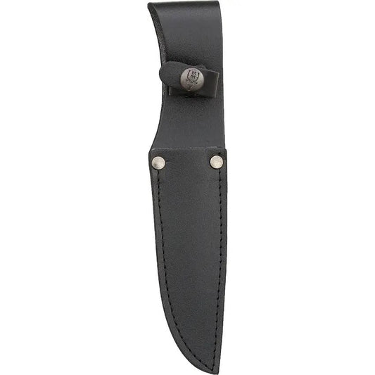Muela Fixed Blade Knife Small Hunter 43459 Sawback 420A Stainless Kraton Handle Belt Sheath by Muela