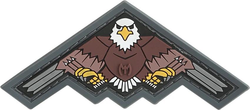 Maxpedition B2 Bomber Eagle Patch Color B2EAC - Full Color PVC Patch With Sew-On Backing And Hook Back Protection