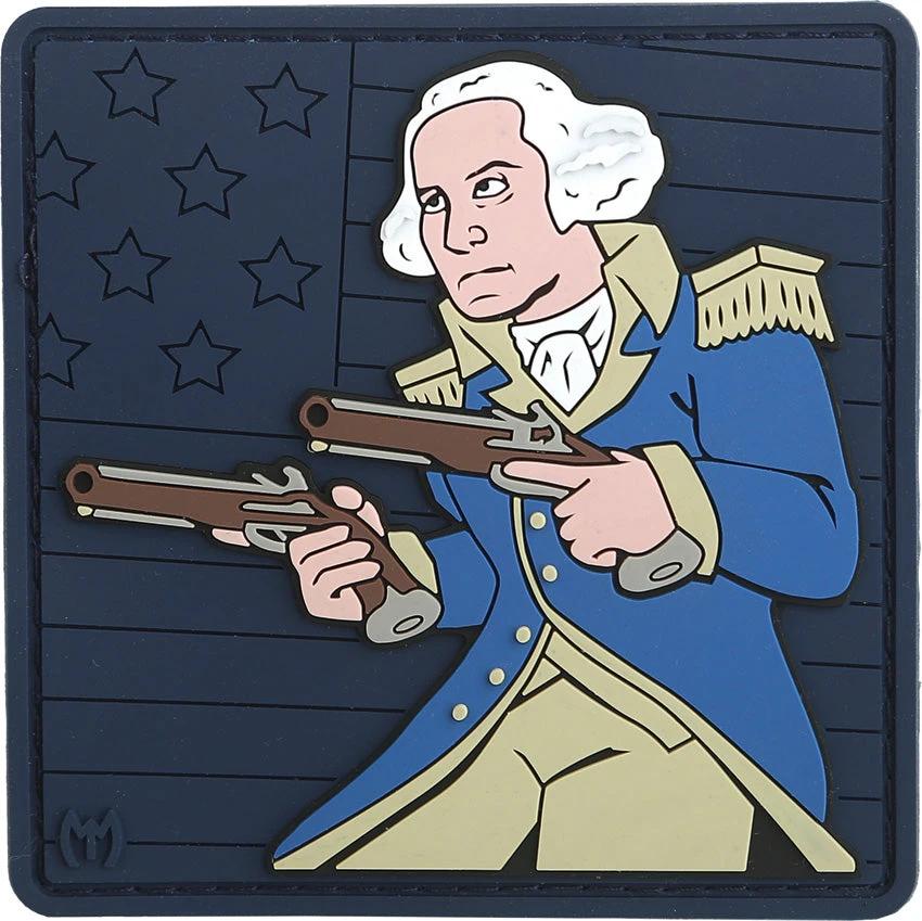 Maxpedition George Washington Patch Color GWSHC Full Color PVC Rubber Patch With Sew On Backing