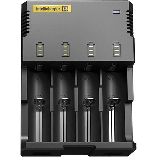 Nitecore Intellicharger I4 Four Slot Battery Charger With Independent Slots For Li Ion NiMH For Tech Enthusiasts by Nitecore