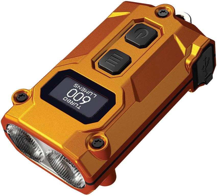 Nitecore TINI 3 Compact Keychain Light Orange With OLED Display USB C Rechargeable For EDC Enthusiasts by Nitecore