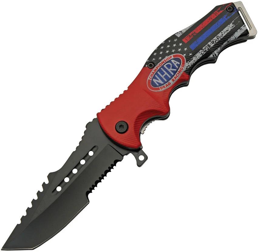 National Hot Rod Association Half Flag Linerlock A/O SZ-NHRA-0050 by National Hot Rod Association