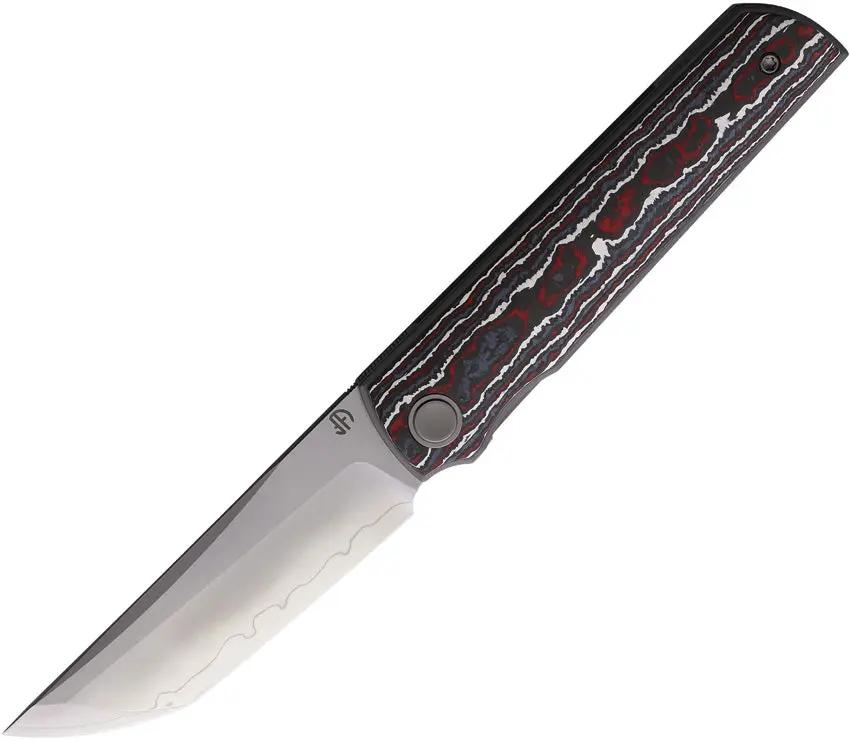 North Mountain Blade Chop 4 Linerlock Red/Wht CF 2412-RDWH by North Mountain Blade