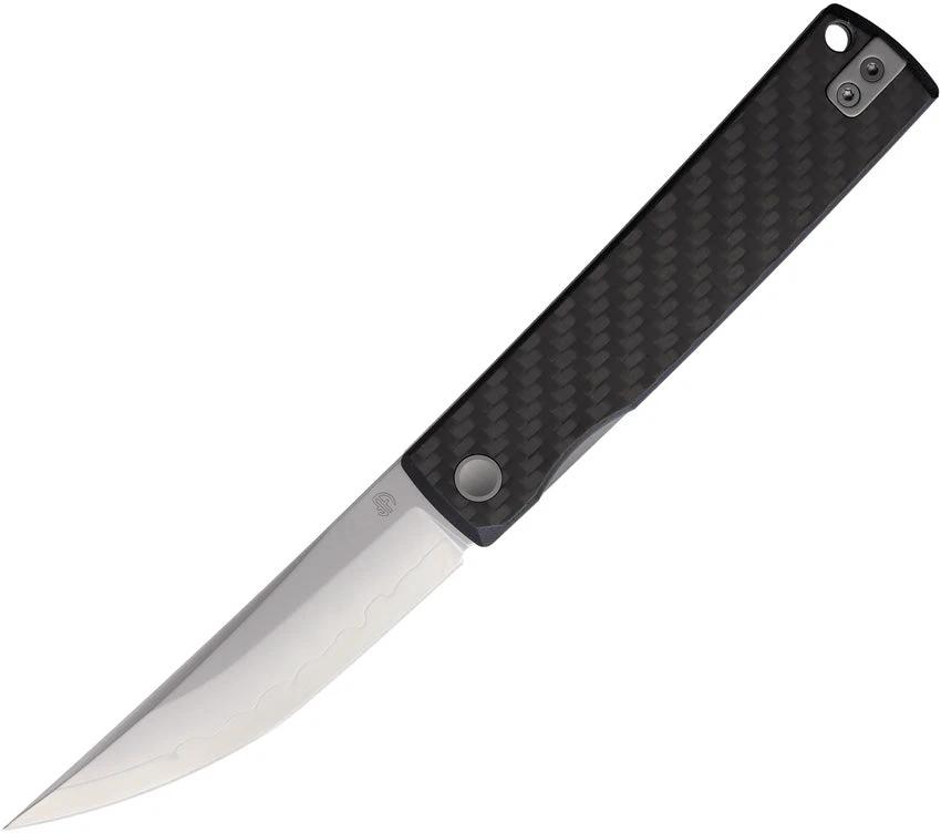North Mountain Blade Kaiken Linerlock Blk CF 250220 by North Mountain Blade