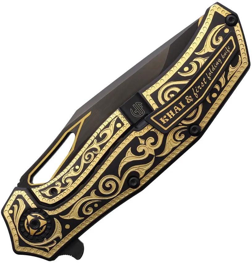 North Mountain Blade Gold Nocturne Linerlock 24K 2532-GD-DLC by North Mountain Blade