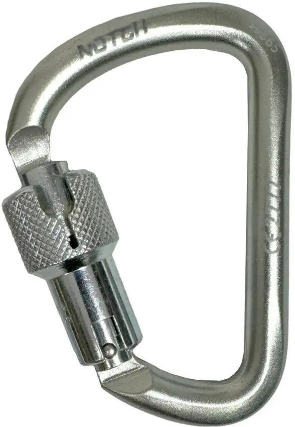 Notch Equipment D Steel Carabiner 99565-3 - Double-Action Auto Locking, 3600 Lb Gate Strength by Notch Equipment