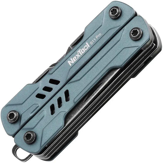 NexTool Mini Sailor S11 Pro Multitool NE20382A - Blue Aluminum Handles 11-Function Pliers Knife Scissors by NexTool