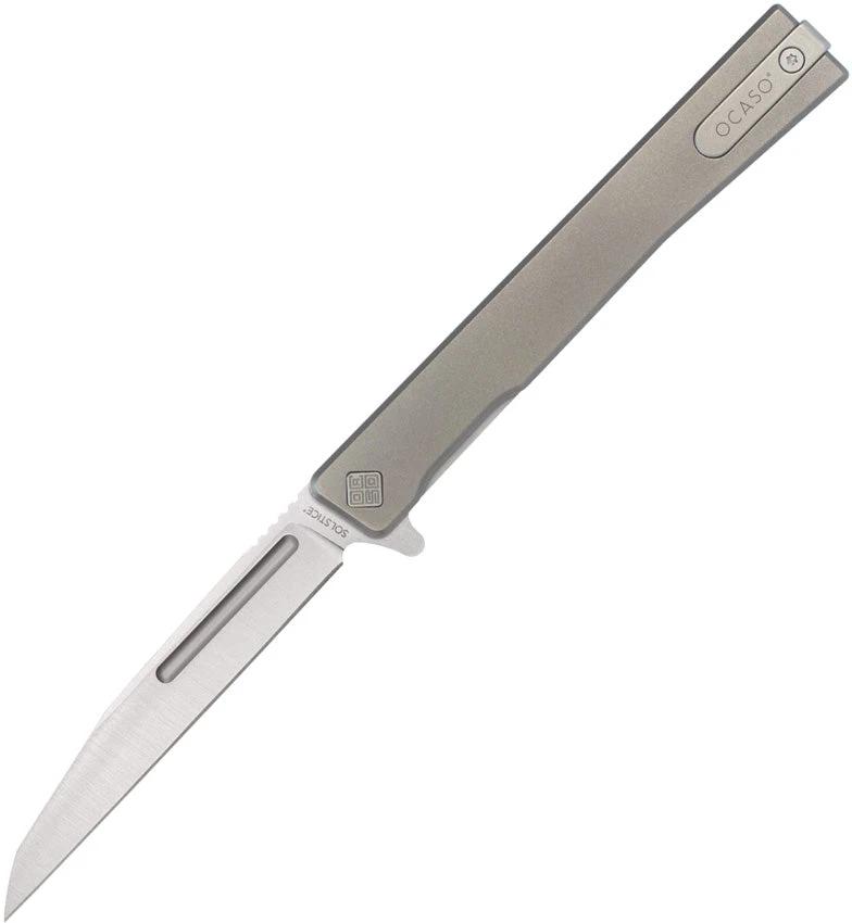 Ocaso Solstice Linerlock Wh Ti 8WTS by Ocaso