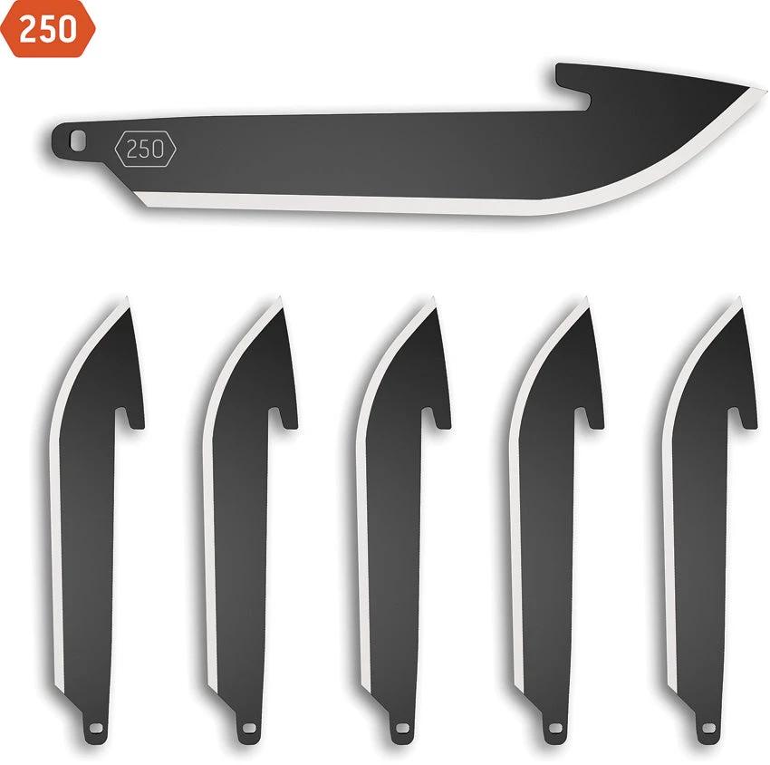 Outdoor Edge 250 Drop Point Blade 6pk Black RR25K-6C by Outdoor Edge