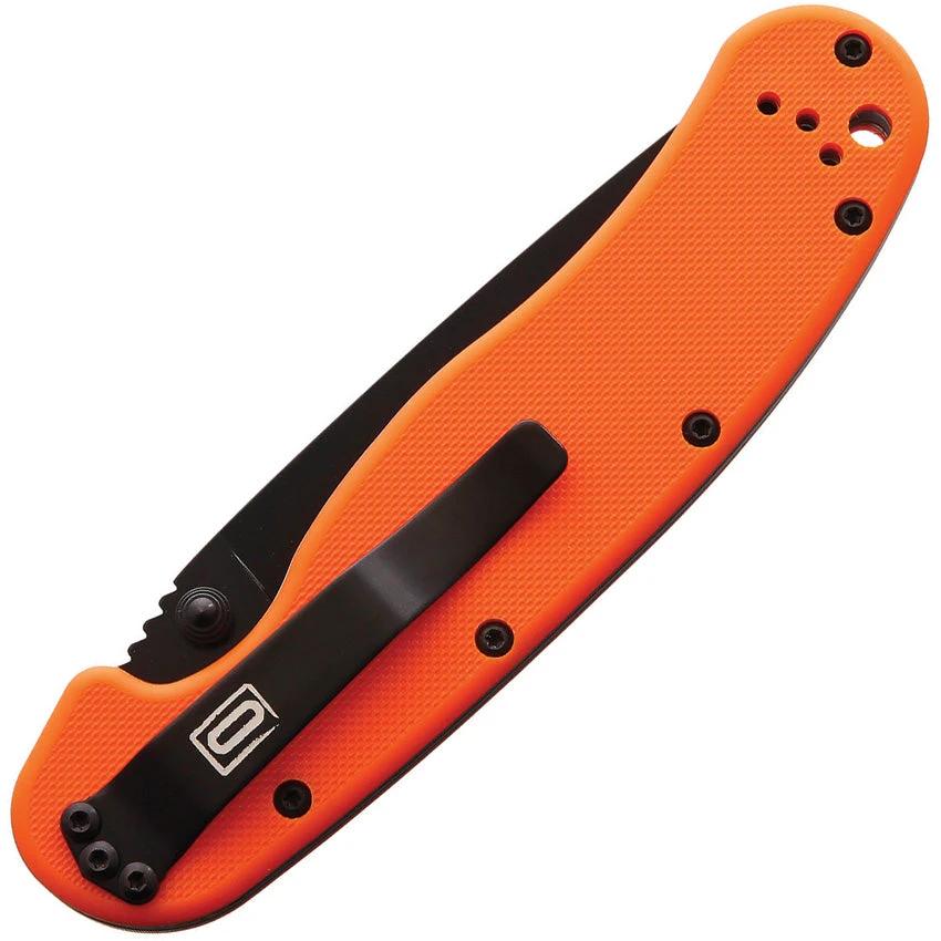 Ontario RAT I Linerlock Folding Knife AUS-8 5in Closed 3.5in Blade Orange Handle EDC Compact by Ontario