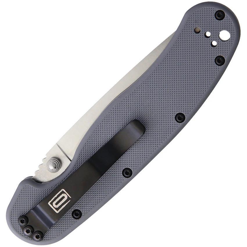 Ontario RAT I Linerlock Folding Knife Satin AUS8 Blade Gray Textured Nylon Handle EDC Everyday Carry by Ontario