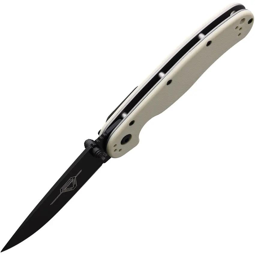 Ontario RAT II Linerlock Knife - 3-Inch AUS-8 Blade, Bone Nylon Handle, EDC Pocket Clip by Ontario