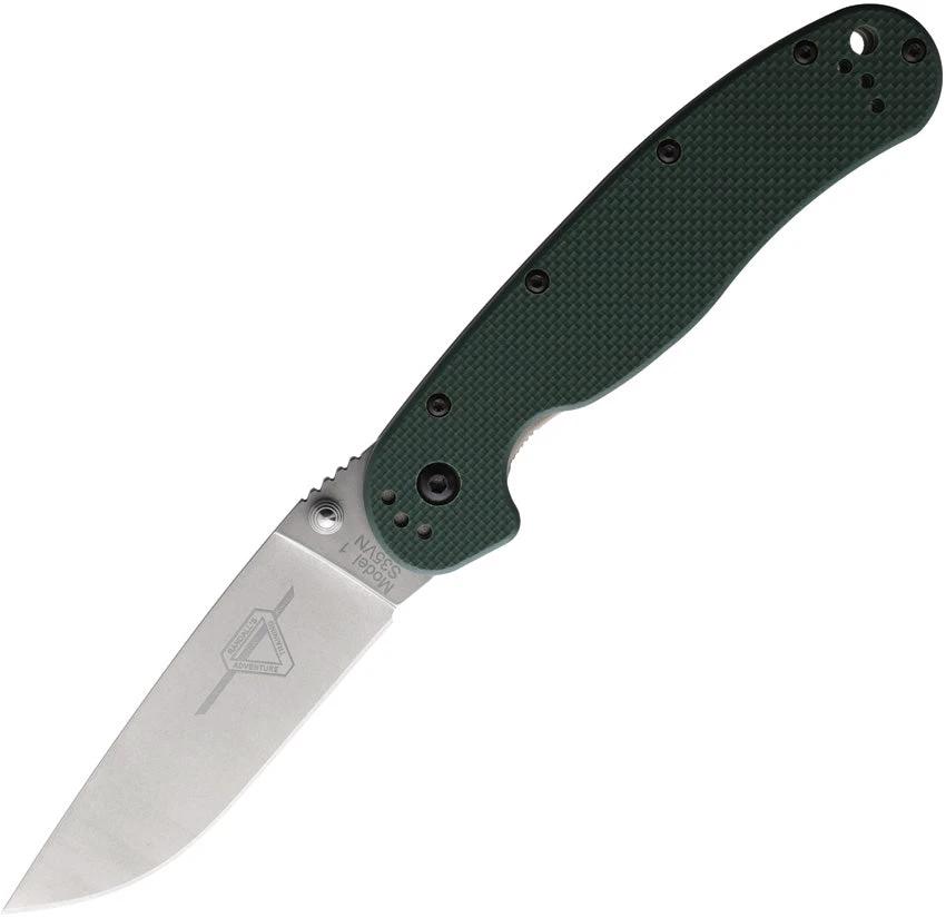 Ontario RAT I Linerlock Green G10 SW 8992 by Ontario
