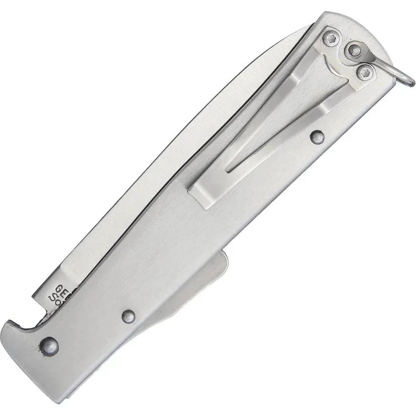 Otter Messer Mercator Clip Knife Lockback With 3.5in Satin Blade Stainless Handle Pocket Clip For EDC Enthusiasts by OTTER-Messer