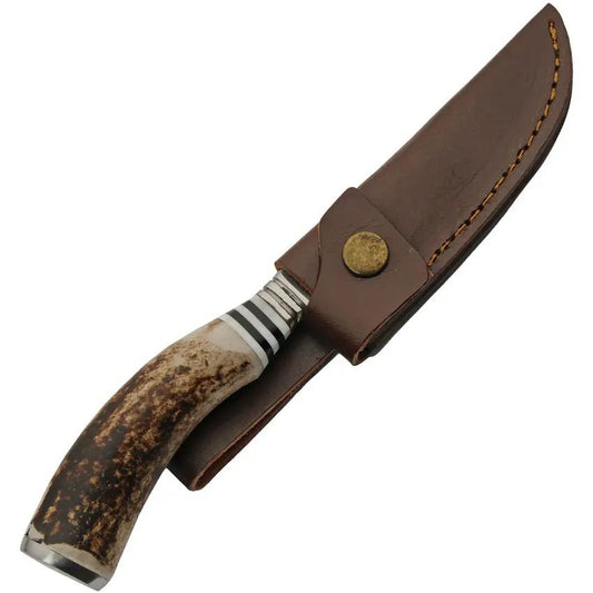 Pakistan Hunter Stag Bone Hunting Knife With Satin Stainless Blade For Outdoorsmen by Pakistan