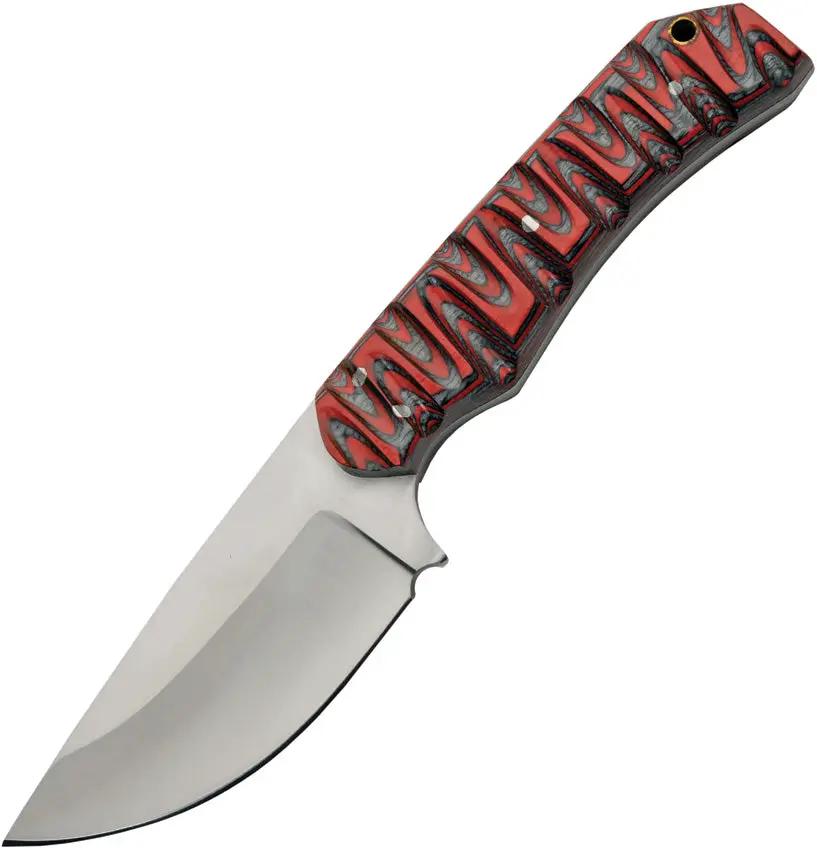 Pakistan Skinner Red Charcoal Precision Skinner Knife For Hunters Compact Eight Point Seven Five Inch Overall by Pakistan