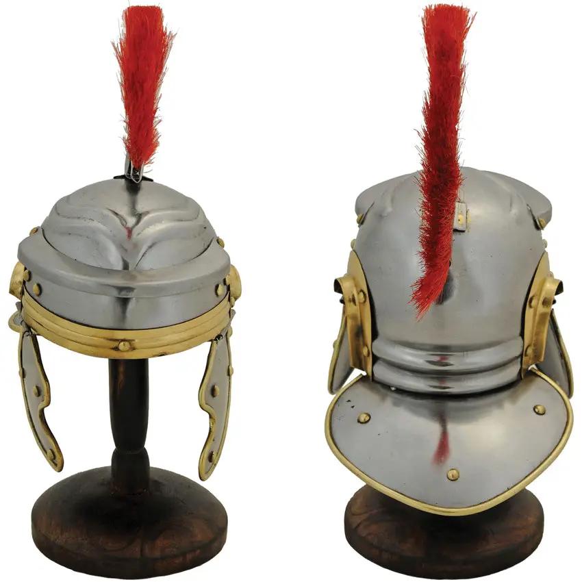 India Made Roman Helmet With Wooden Stand Perfect Display Piece For Collectors And History Buffs by India Made