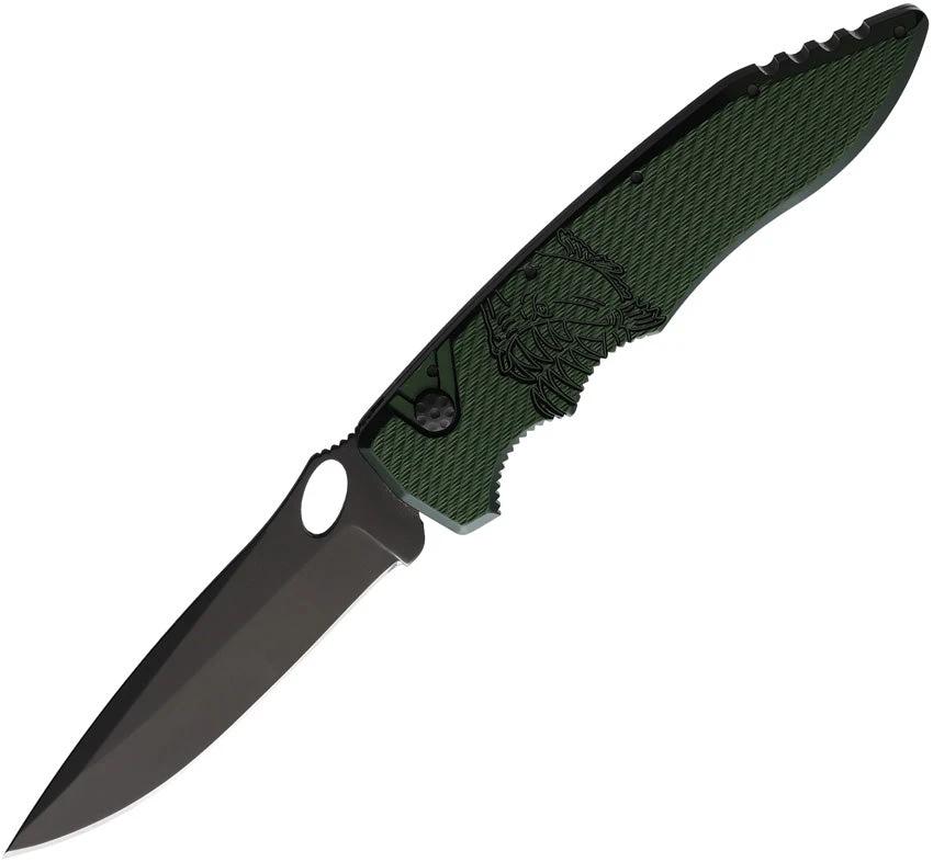 Piranha Knives Auto Mini Predator Button Lock P-11GT by Piranha Knives