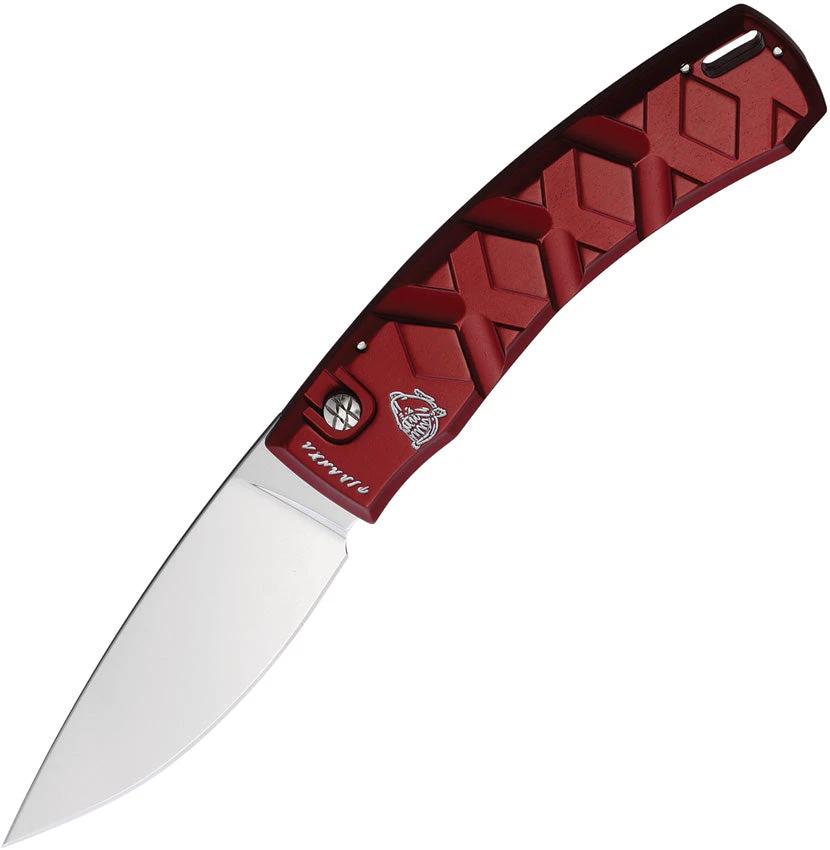 Piranha Knives Auto X Button Lock Red P-14R by Piranha Knives