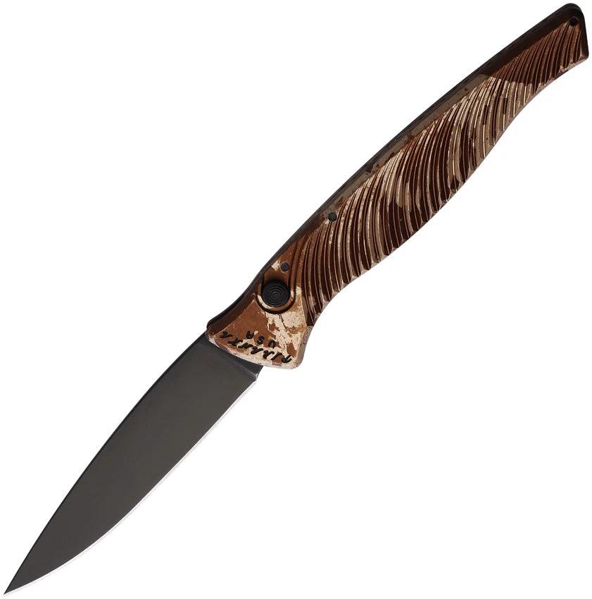Piranha Knives Auto DNA Button Lock Camo P-16CT by Piranha Knives