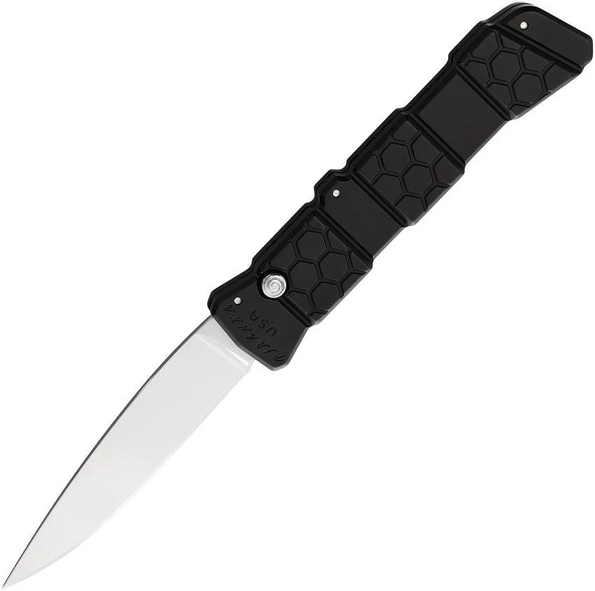 Piranha Knives Auto 21 Button Lock Black P-21BK by Piranha Knives