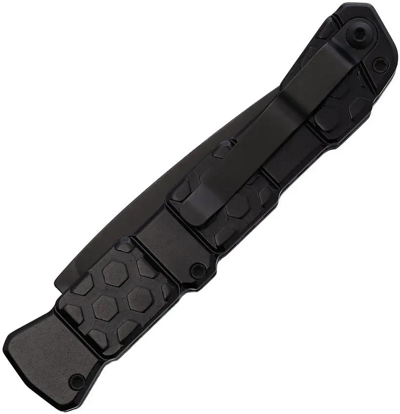 Piranha Knives Auto 21 Button Lock - Automatic Opening With CPM S30V Black Serrated Blade by Piranha Knives