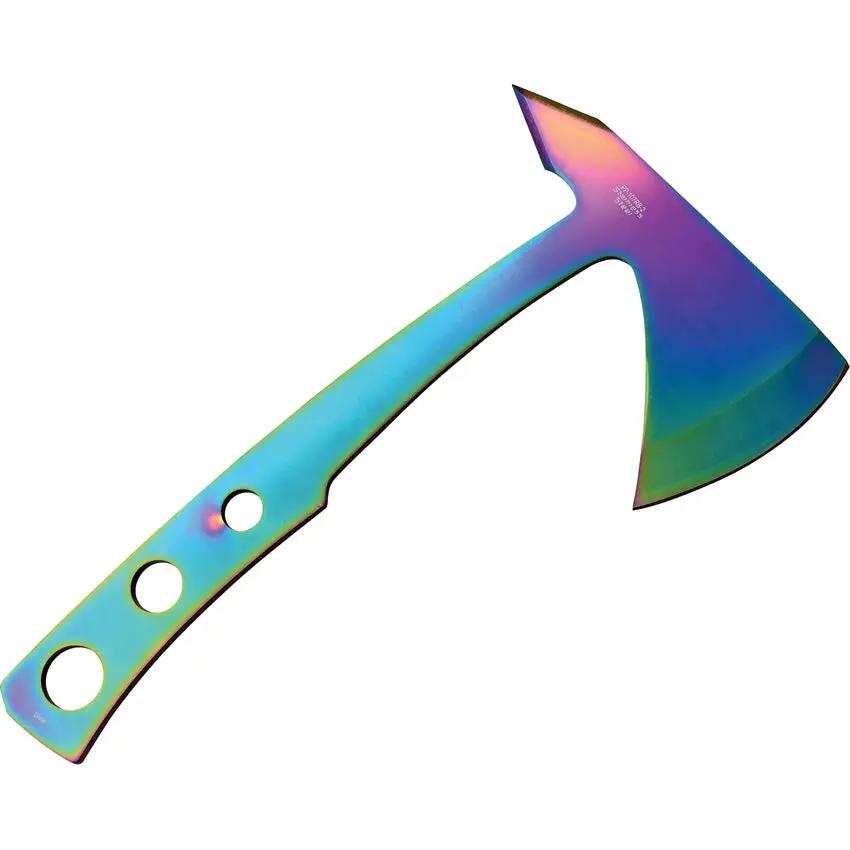 Perfect Point Spectrum Throwing Axe Set - TiNi Coated Stainless Head, 2 Pack, Spike End, Belt Sheath by Perfect Point