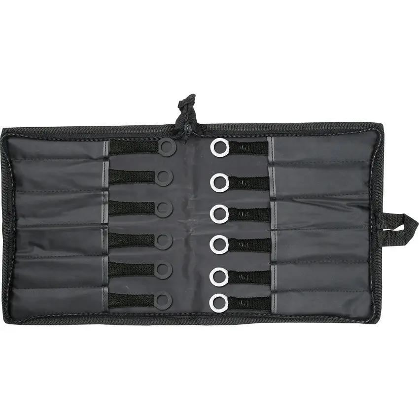 Perfect Point Throwing Knife Set RC-86-12 - 12 Piece Stainless Steel Double Edge Knives with Full Tang and Finger Rings by Perfect Point