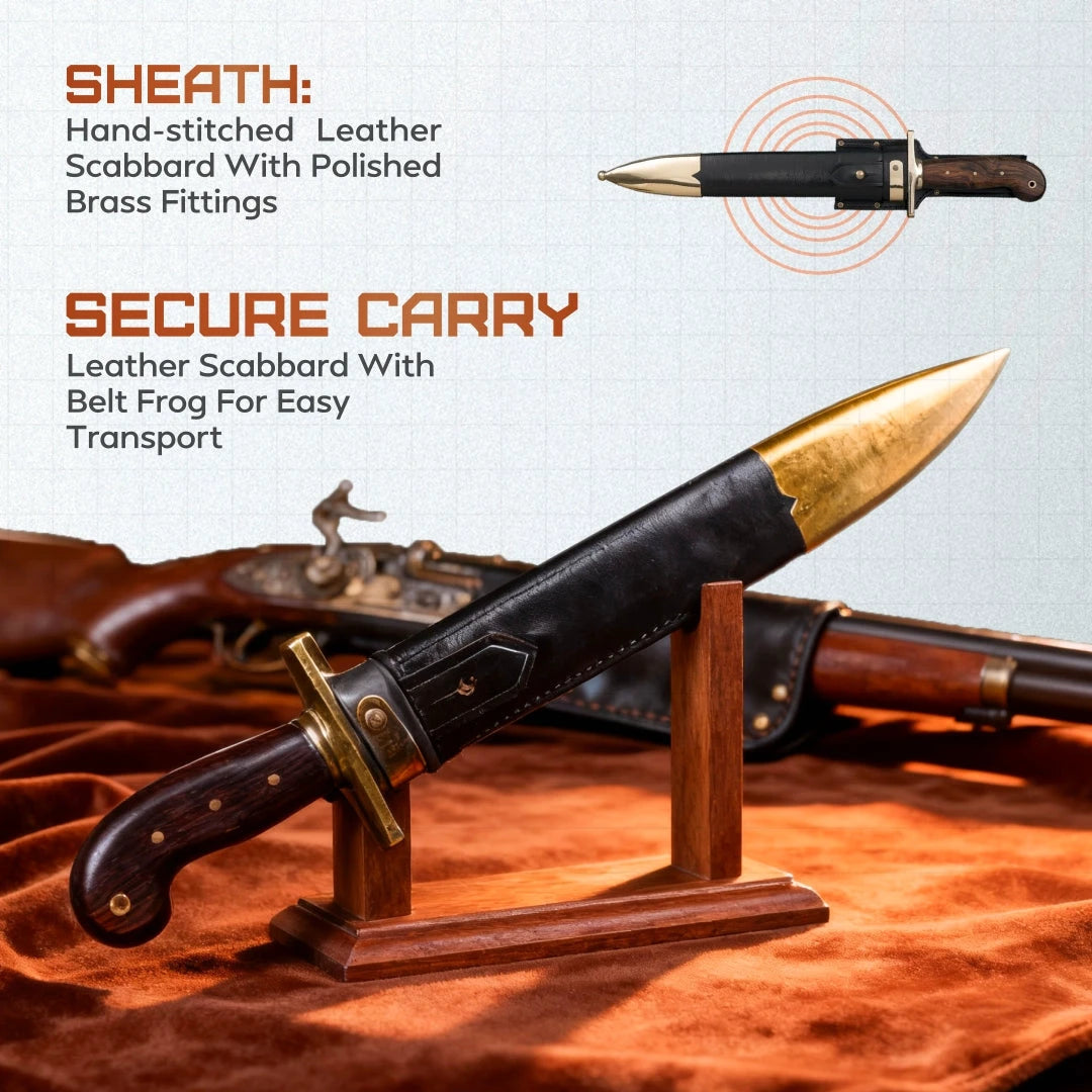 Cold Steel 1849 Rifleman’s Fixed Blade Knife – Rosewood Handle by Cold Steel