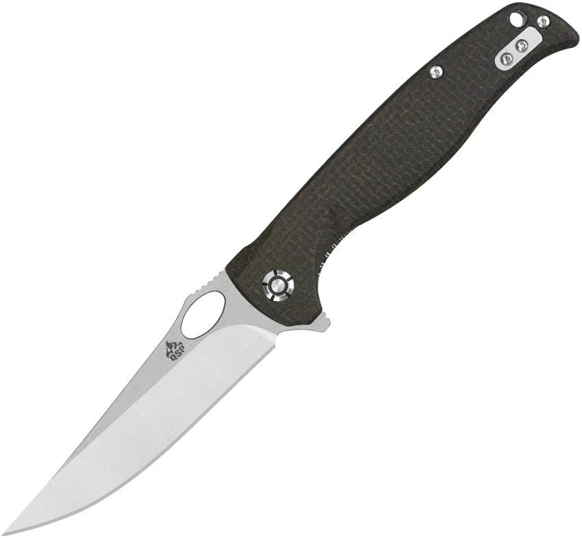 QSP Knife Gavial Linerlock Brown Micarta QS126-D1 by QSP Knife