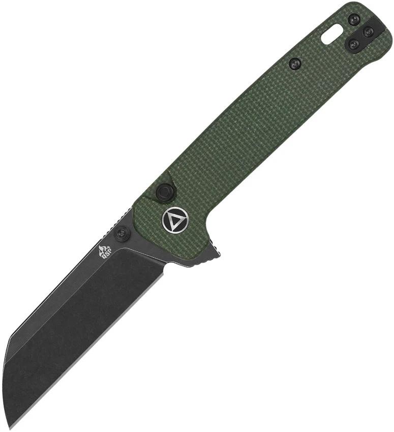 QSP Knife Penguin Button Lock Blk Green QS130BL-C2 by QSP Knife