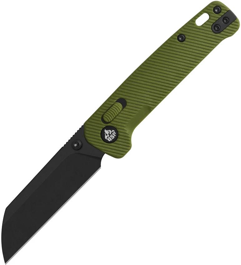 QSP Penguin Glyde Lock Knife 3in Sheepsfoot Blade 14C28N Sandvik OD FRN Green Premium EDC Enthusiasts by QSP Knife