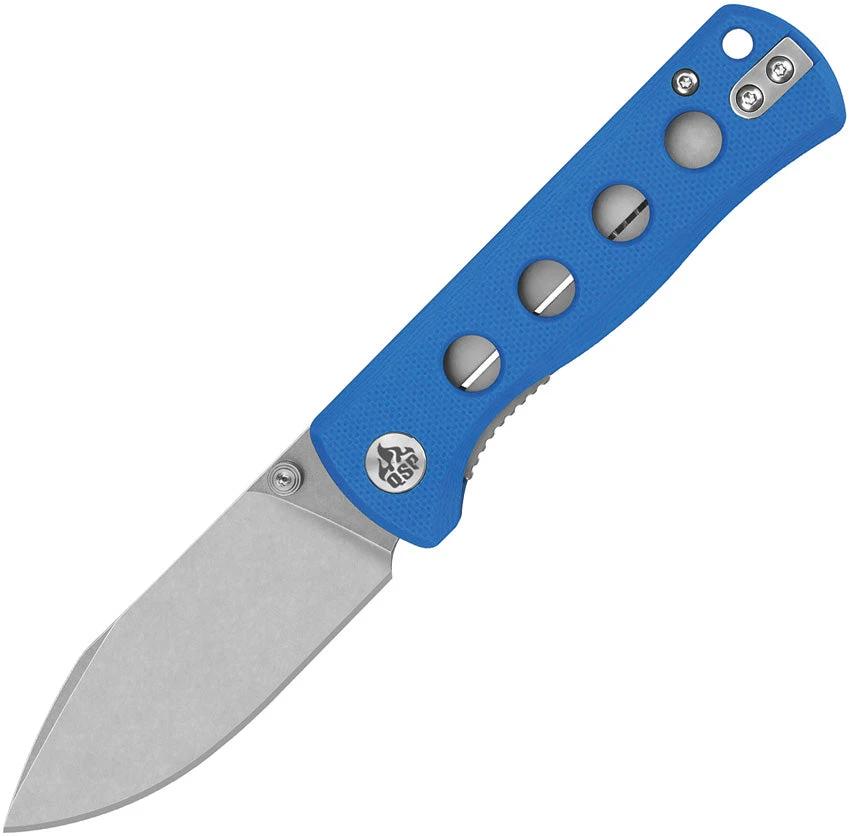 Premium QSP Canary Linerlock Knife Blue G10 Handle 14C28N Drop Point Blade For EDC Enthusiasts by QSP Knife