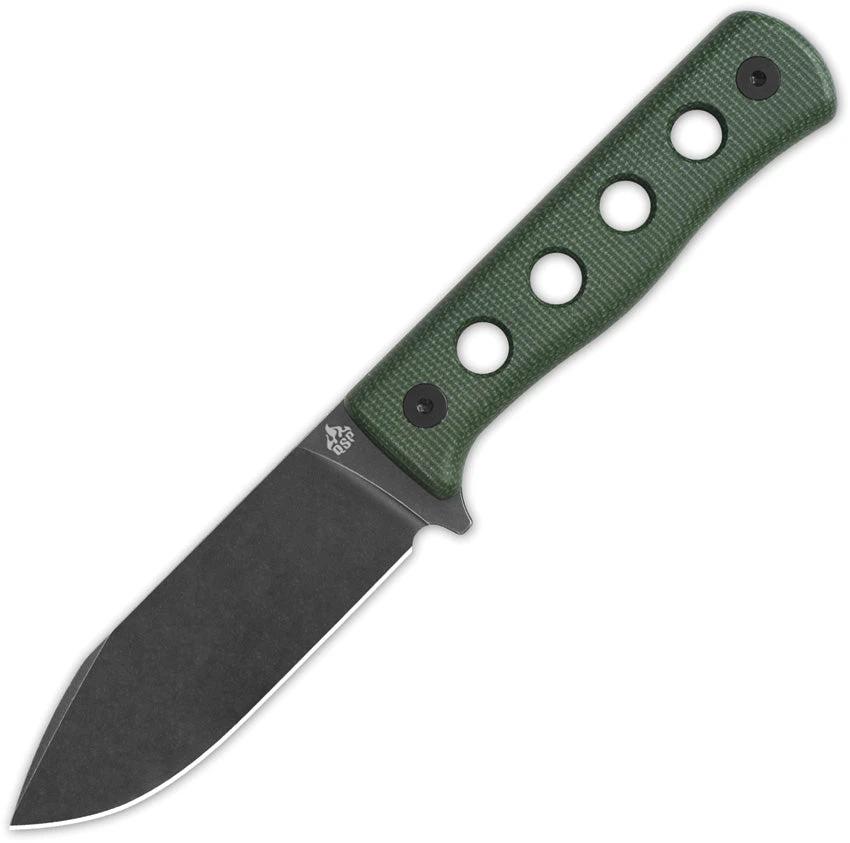 QSP Canary Fixed Blade Knife Green Micarta Handle Full Tang 9 Inch Outdoor Survival Rugged by QSP Knife