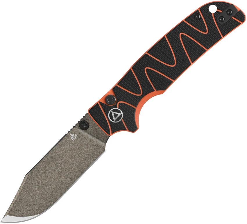 QSP Knife Kali Button Lock Black/org QS159-D2 by QSP Knife