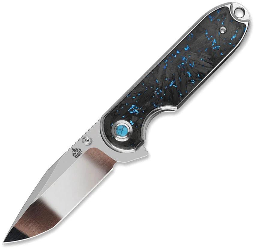 QSP Knife Nebula Linerlock Blue CF QS168-C by QSP Knife