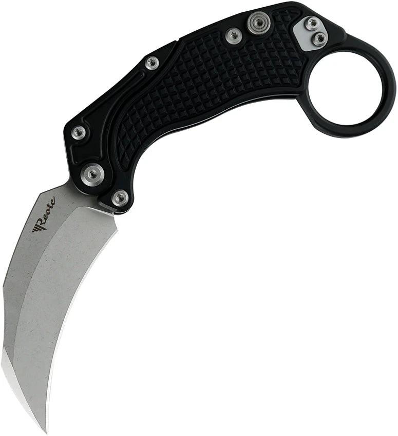 Reate Knives EXO-K Button Lock Black SW EXO-K BLK SW by Reate Knives