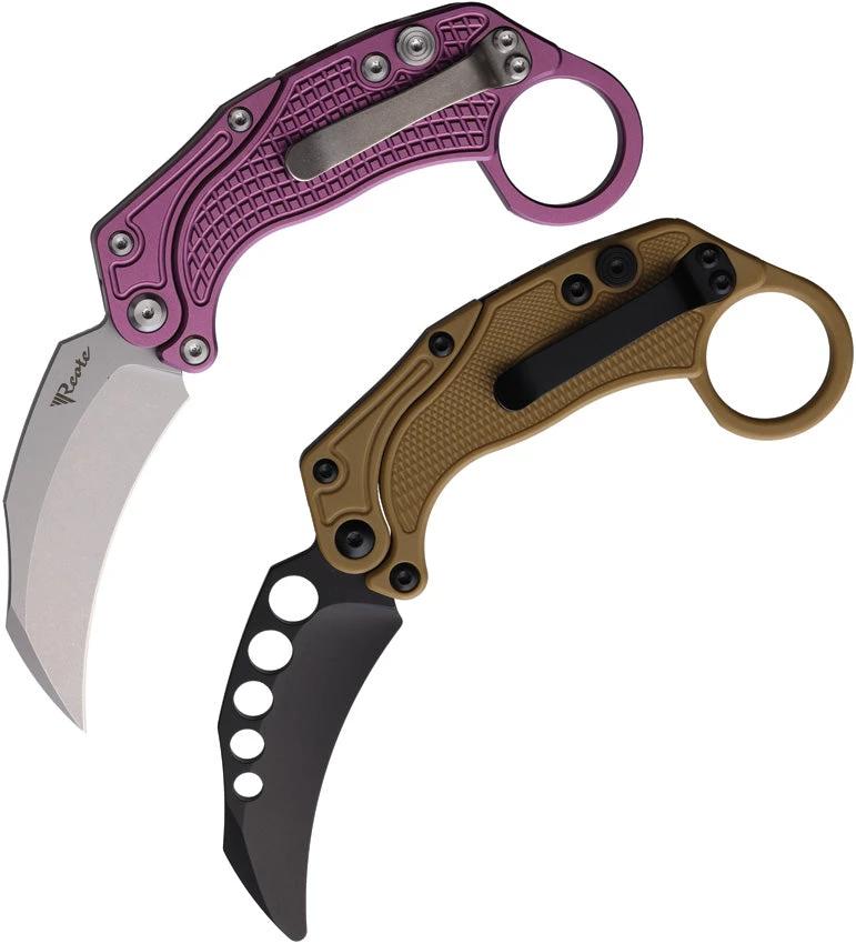 Reate Knives EXO-K Button Lock Purple SW EXO-K PURPLE SW by Reate Knives