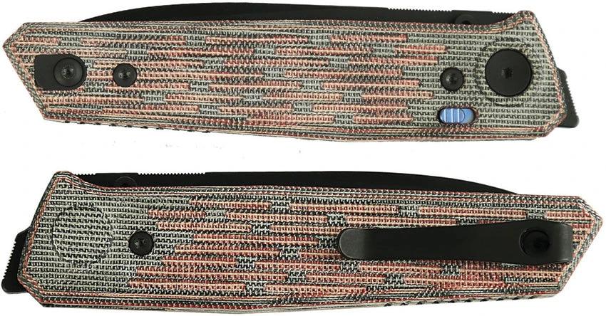 Reate PL6 Pivot Lock Knife Red Micarta Nitro V Blade Spear Point Extended Tang With PVD Coating For EDC Enthusiasts by Reate Knives