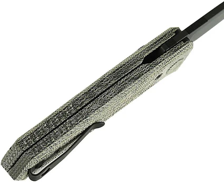 Reate Knives PL-6 Pivot Lock Knife - Nitro V Blade With Green Black Canvas Micarta Handle For Premium EDC by Reate Knives