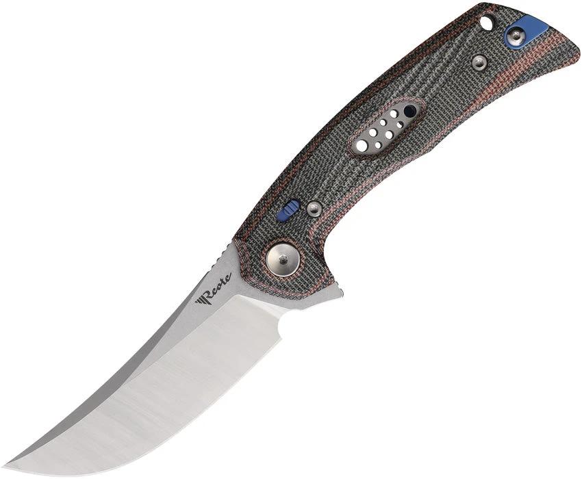 Reate Knives PL-7 Pivot Lock Red/Black Mic PL7 RED BLACK MICARTA SATIN by Reate Knives