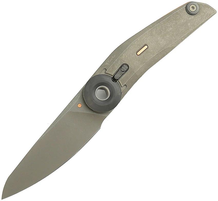 Reate Knives VK Tron Detent Action DSW REA216 VK TRON TI DARKWA by Reate Knives